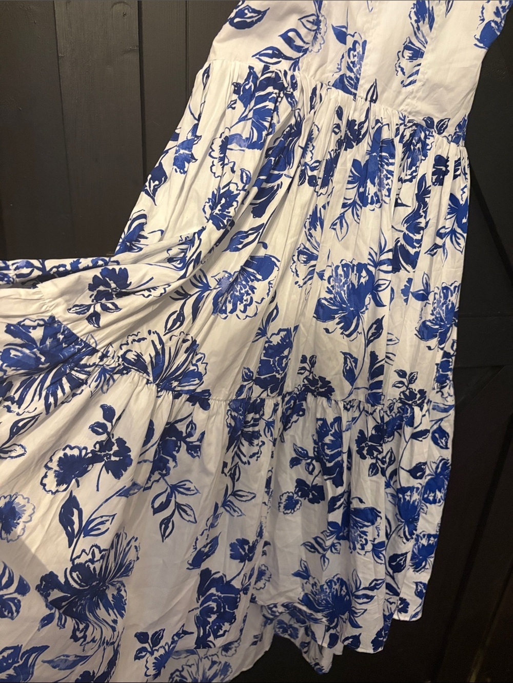 1. State Blue Floral Midi Dress on White - Picture 3 of 6